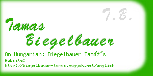 tamas biegelbauer business card